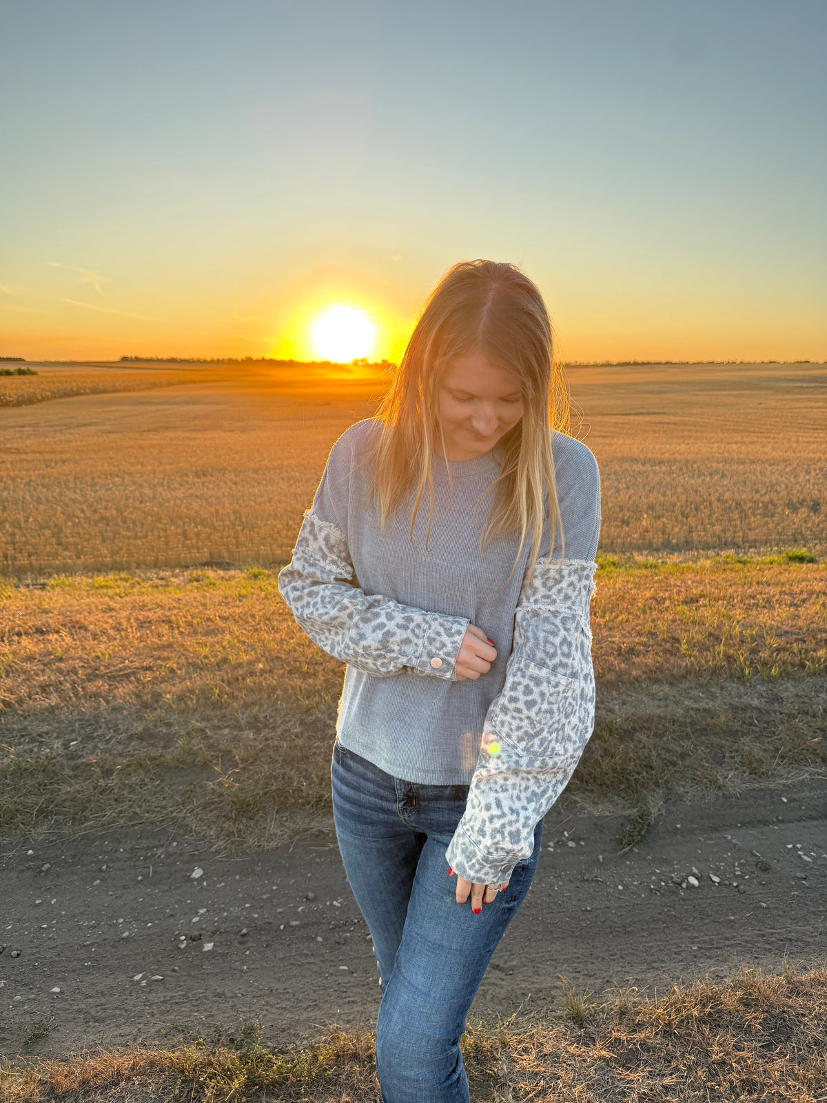 Leopard Waffle Top
