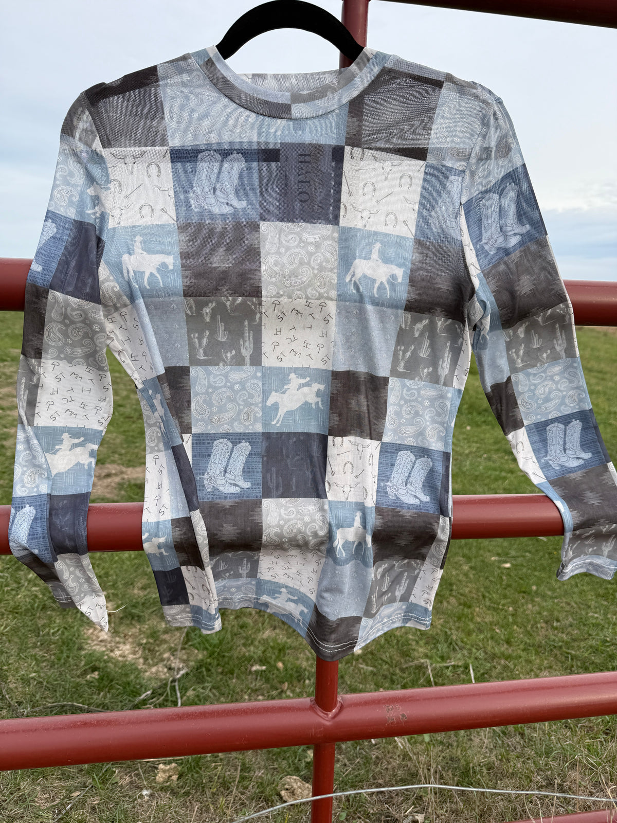 Patchwork Mesh Top