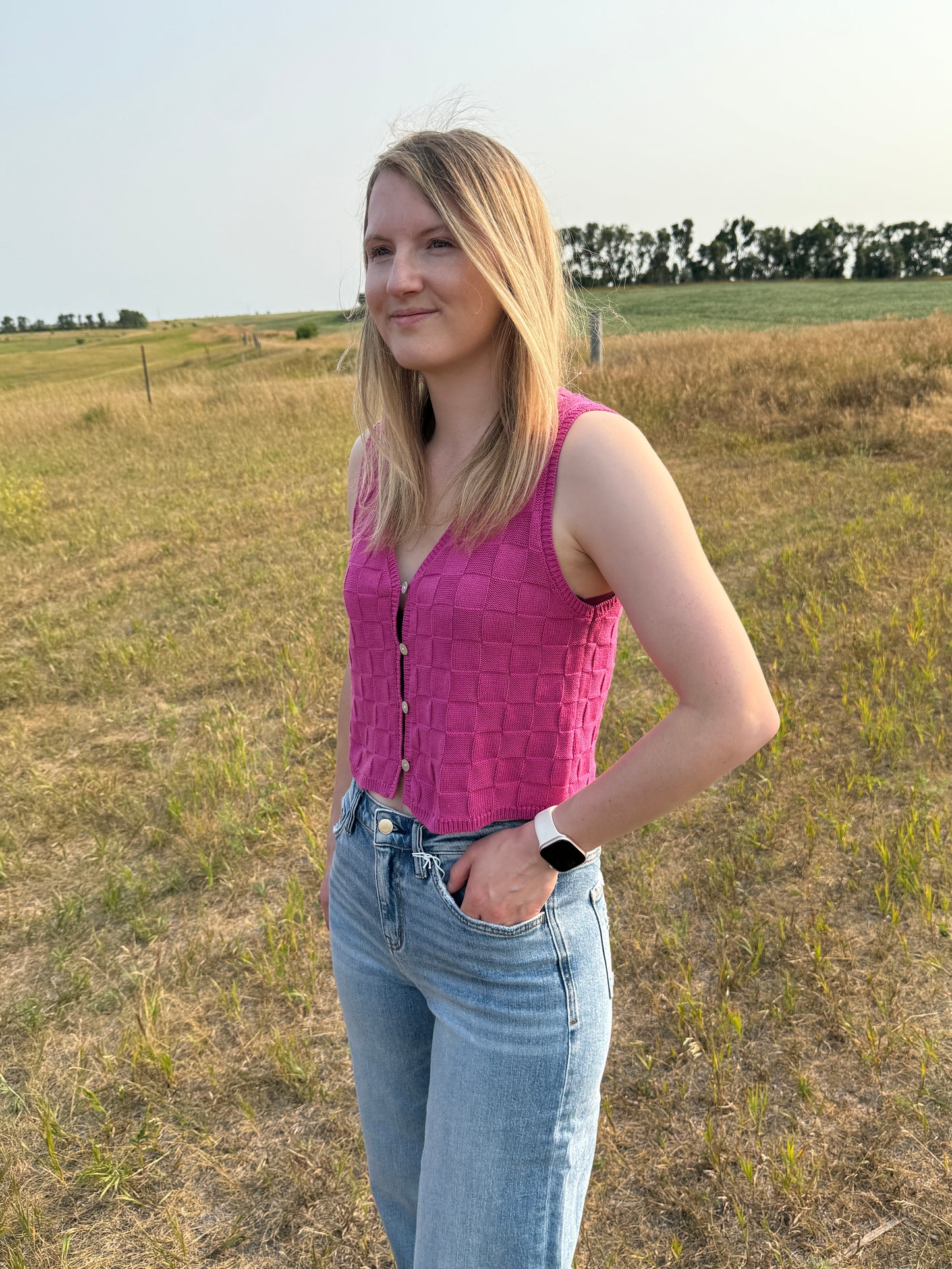 Clara Checkered Vest
