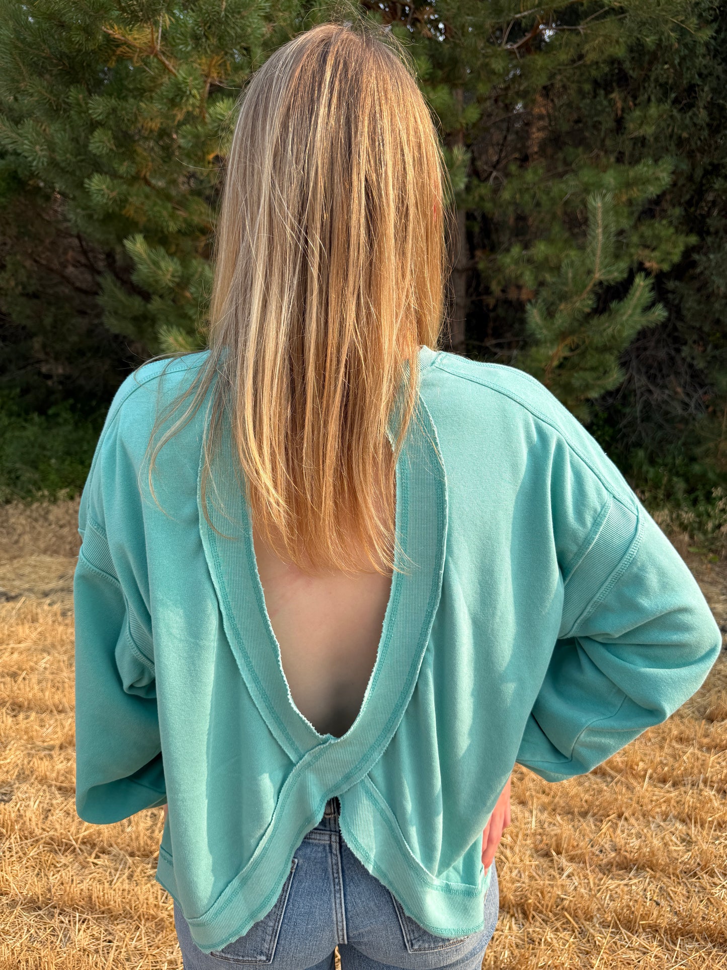 Criss Cross Back Sweatshirt