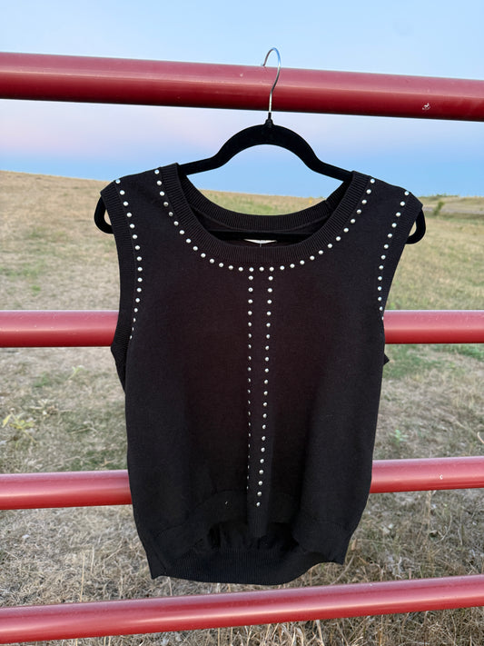 Drifter Stud Sweater Vest