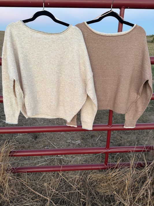 Contrast Trim Sweater