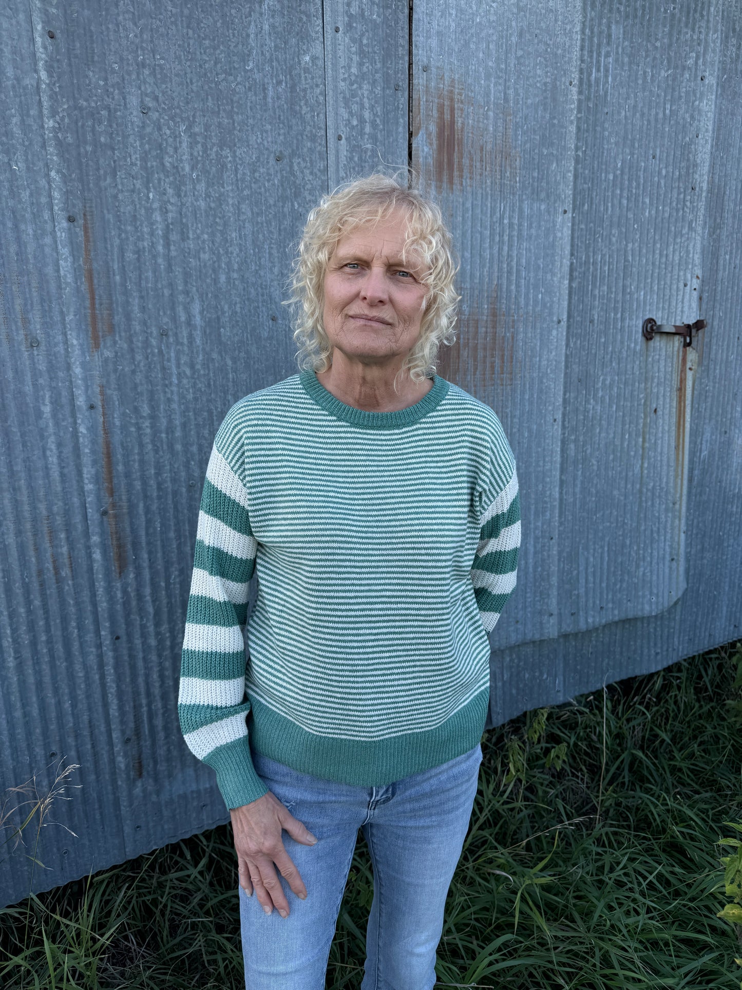 Banded Stripe Sweater