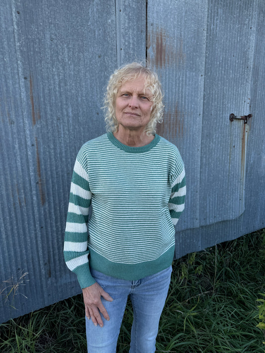 Banded Stripe Sweater