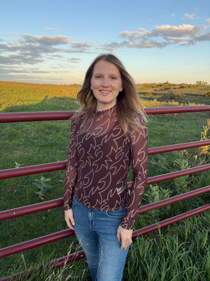 Boot Stitch Mesh Top