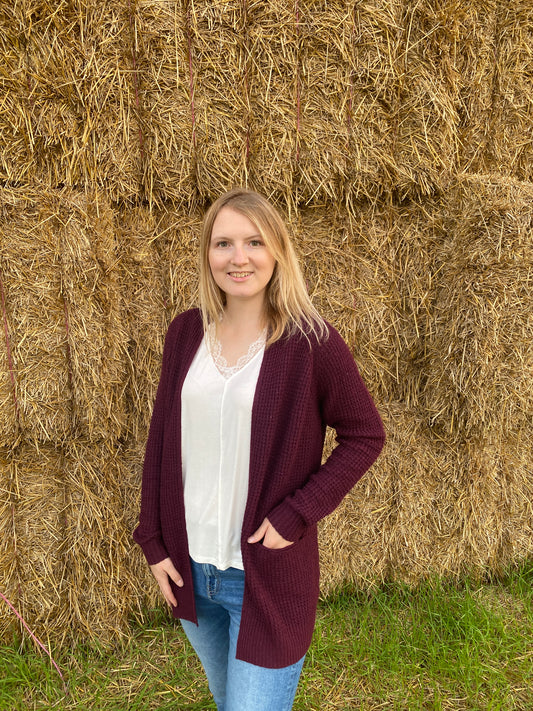 Waffle Knit Cardigan